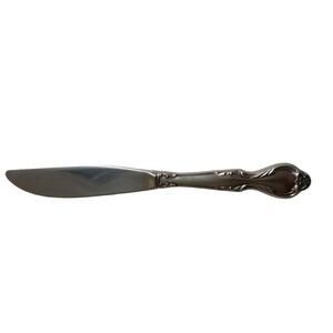 Lyons Queens Fancy Butter Knife Spreader Stainless Steel Satin Black Accent 7"